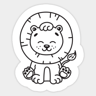 baby lion Sticker